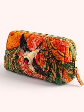 Powder UK Marbled Sparrow Quilted Vanity Bag washbag/make-up bag-NWT